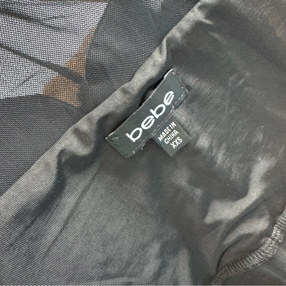 bebe Black Mesh Detail Cocktail Dress XXS - Picture 5 of 11